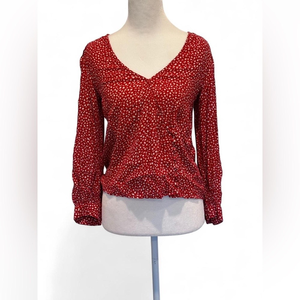 Madewell Red Patterned Women's Top